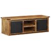 Mueble De Tv Con Puertas Madera Maciza De Mango 105x35x36 Cm Vidaxl