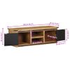 Mueble De Tv Con Puertas Madera Maciza De Mango 105x35x36 Cm Vidaxl