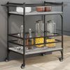 Carrito De Cocina Madera Ingeniería Gris Sonoma 82x40x78,5 Cm Vidaxl