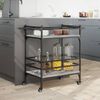 Carrito De Cocina Madera Ingeniería Gris Sonoma 82x40x78,5 Cm Vidaxl