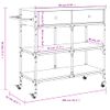 Carrito De Cocina Madera Ingeniería Gris Sonoma 105x42x95 Cm Vidaxl