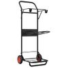 Carrito De Silla De Montar Plegable Acero Negro Vidaxl