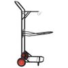 Carrito De Silla De Montar Plegable Acero Negro Vidaxl