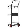 Carrito De Silla De Montar Plegable Acero Negro Vidaxl