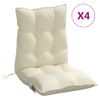 Cojines Para Silla Con Respaldo Bajo 4 Uds Tela Oxford Crema Vidaxl