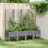 Jardinera Con Enrejado Pp Gris 160x40x142 Cm Vidaxl