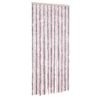 Cortina Antimoscas Chenilla Gris Plateado Y Rosa 90x200 Cm Vidaxl