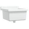 Fregadero Lavabo De Pared Resina Blanco 40x40x24 Cm Vidaxl