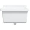 Fregadero Lavabo De Pared Resina Blanco 40x40x24 Cm Vidaxl