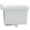 Fregadero Lavabo De Pared Resina Blanco 50x35x24 Cm Vidaxl