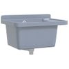 Fregadero Lavabo De Pared Resina Gris 50x35x24 Cm Vidaxl