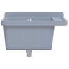 Fregadero Lavabo De Pared Resina Gris 50x35x24 Cm Vidaxl