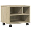 Soporte Para Impresora Con Ruedas Roble Sonoma 41x32x34,5 Cm Vidaxl