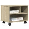 Soporte Para Impresora Con Ruedas Roble Sonoma 41x32x34,5 Cm Vidaxl