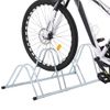 Soporte Para 4 Bicicletas Suelo Independiente Acero Galvanizado Vidaxl