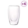 Vasos De Vidrio De Doble Pared 6 Unidades 450 Ml Vidaxl