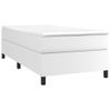 Estructura De Cama Box Spring Cuero Sintético Blanco 90x190 Cm