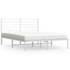 Estructura De Cama De Metal Con Cabecero Blanca 120x190 Cm