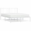 Estructura De Cama De Metal Con Cabecero Blanca 120x190 Cm