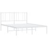 Estructura De Cama De Metal Con Cabecero Blanca 120x190 Cm