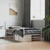 Estructura Cama Metal Con Cabecero Y Pie Cama Blanca 90x190 Cm