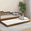 Estructura De Cama Madera Maciza Pino Marrón Miel 90x200 Cm