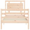 Estructura De Cama Con Cabecero Madera Maciza