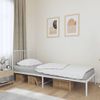 Estructura De Cama De Metal Con Cabecero Blanco 90x190 Cm