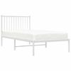 Estructura De Cama De Metal Con Cabecero Blanco 90x190 Cm