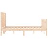 Estructura De Cama Con Cabecero Madera Maciza 120x200 Cm