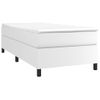 Estructura De Cama Box Spring Cuero Sintético Blanco 90x190 Cm