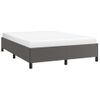 Estructura De Cama De Cuero Sintético Gris 140x190 Cm