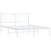 Estructura De Cama Con Cabecero Metal Blanca 160x200 Cm