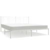 Estructura De Cama De Metal Con Cabecero Blanco 180x200 Cm