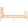 Estructura De Cama Con Cabecero Madera Maciza 120x200 Cm