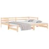 Sofá Cama Extraíble Madera Maciza De Pino 2x(90x190) Cm