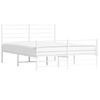 Estructura Cama Metal Con Cabecero Y Estribo Blanco 120x200 Cm