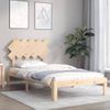 Estructura De Cama Con Cabecero Madera Maciza 100x200 Cm