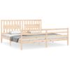 Estructura De Cama Con Cabecero Madera Maciza 200x200 Cm