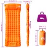 Colchón De Camping Autoinflable Con Almohada 1 Persona Naranja Vidaxl