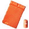 Colchón De Camping Autoinflable Y Almohadas 2 Personas Naranja Vidaxl