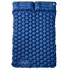 Colchón De Camping Autoinflable Con Almohadas 2 Personas Azul Vidaxl