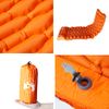 Colchón De Camping Autoinflable Con Almohada 1 Persona Naranja Vidaxl