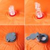 Colchón De Camping Autoinflable Con Almohada 1 Persona Naranja Vidaxl