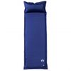 Colchón De Camping Autoinflable Con Almohada 1 Persona Azul Vidaxl