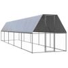 Jaula Gallinero De Acero Galvanizado 2x10x2 M Vidaxl