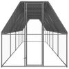 Jaula Gallinero De Acero Galvanizado 2x10x2 M Vidaxl