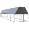 Jaula Gallinero De Acero Galvanizado 2x12x2 M Vidaxl