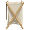 Cesto De La Ropa Sucia De Bambú Blanco Crema 45x55x63,5 Cm Vidaxl