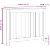 Cubierta De Radiador Madera De Ingeniería Blanco 104x20x82 Cm Vidaxl